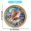 Wooden Conch Shells Diamond Painting Serving Tray with Handle for Coffee Table