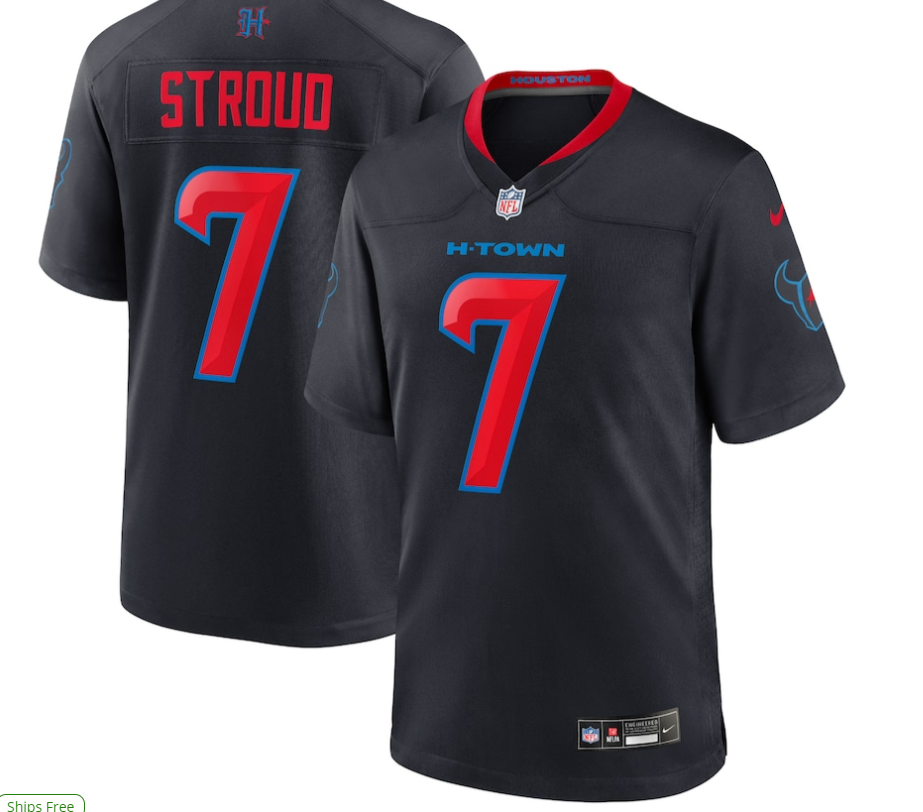 C.J. Stroud Houston Texans Nike 2nd Alternate Game Jersey - Navy mysite