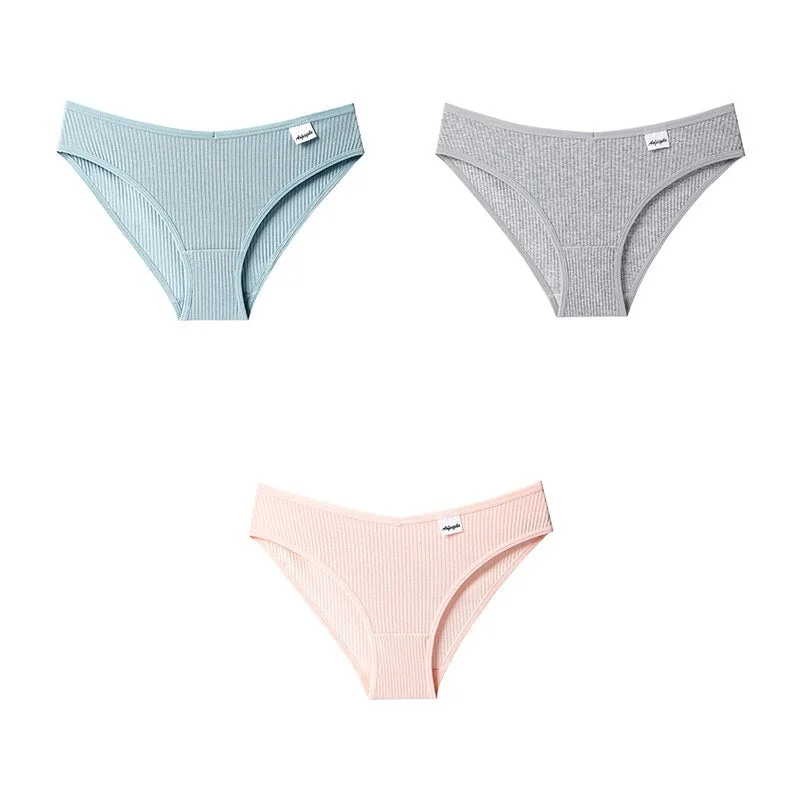 3pcs Women Panties Cotton Underwear For Woman Briefs Female Panties Cotton Lady Lingerie Intimates Women's Underwear BANNIROU