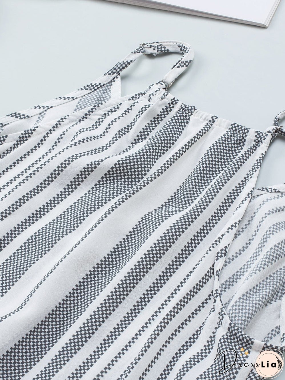 Slate Striped Draped Camisole