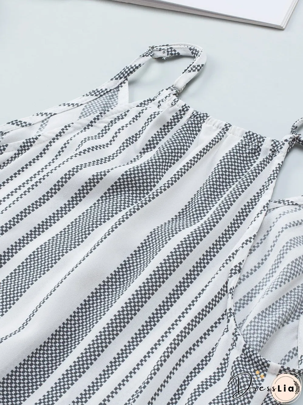Slate Striped Draped Camisole
