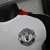 Joyfball 2025/2026 Player Version Manchester United Pre-Match Kit White（The player version jersey is a bit tight, please pay attention to the size selection）