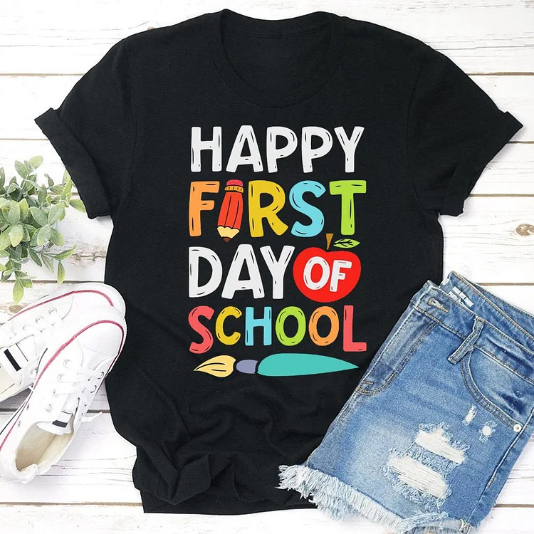 ANB - Happy First Day Of School Book Lovers Tee -05894