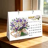 Flower Butterfly DIY 5D Diamond Art Desk Calendar 2027 for Table Decor