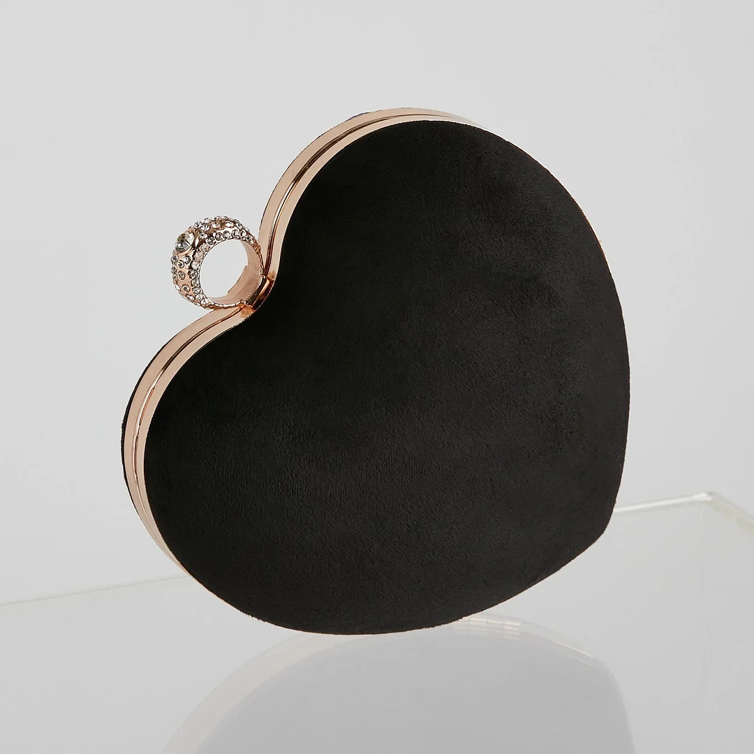 Queen Of Hearts Velvet Evening Prom Clutch