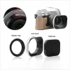 [All-Aluminum Alloy Lens Hood] Universal Adaptable Square Lens Hood Kit for Different Lens Diameters