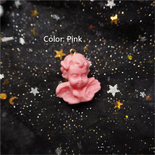 10Pcs Resin Gummy Angle Necklace Charms Very Cute Keychain Pendant Necklace Pendant for DIY Decoration Jewelry