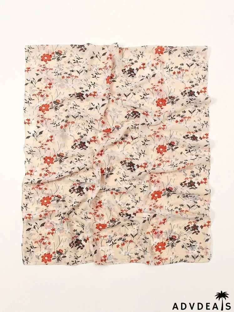Flower Print Scarf