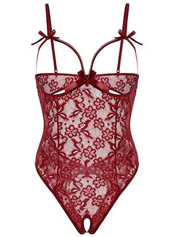 New Style Sexy Female Lace Sexy Hollow Open Gear Sling Lingerie Set