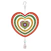 DIY Diamond Painting Double-sided Rotatable Heart Hanging Wind Chime Suncatcher Hanging Kit