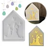 Silicone Bunny Atmosphere Lamp DIY Mold for Easter Home Decoration (5-Piece Set)