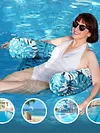Inflatable Pool Lounger with Backrest Lounge Chair for Relaxing Swimming Party