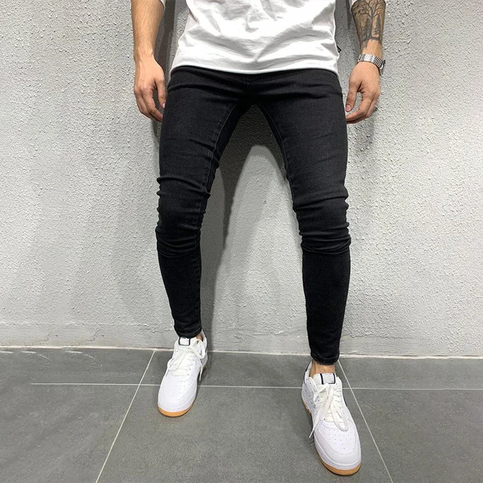BrosWear Casual Solid Color Jeans