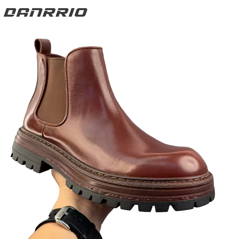 DANRRIO Handmade Retro Horsehide Chelsea Boot |Mid-top Martin Boots DANRRIO.COM DANRRIO