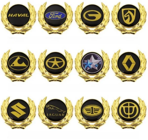 Wheat Ear Car Stickers Car Metal Car Logo Stickers 3d Three-dimensional Decorative Stickers