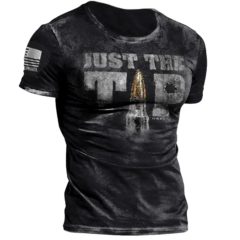 'Just The Tip' Print Men's Short Sleeve Trendy T-Shirt