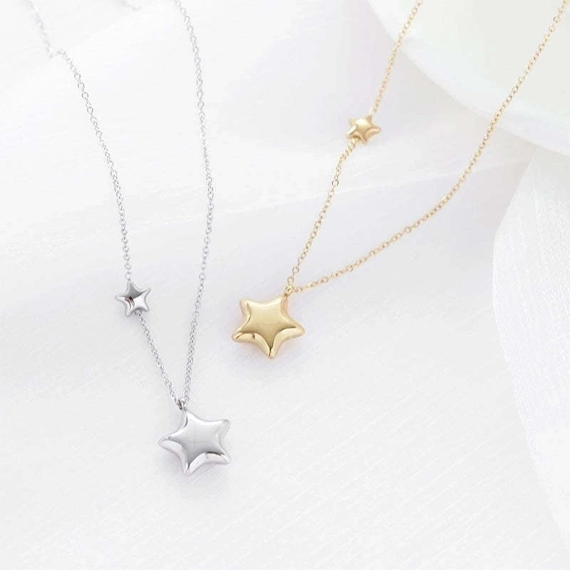 Fashion Star 304 Stainless Steel White Gold Plated Gold Plated Plating Necklace