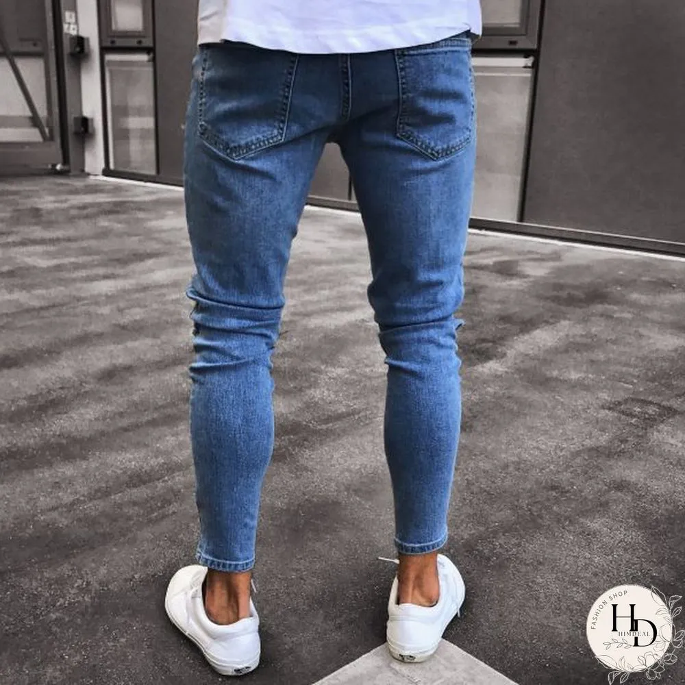Fashion Ripped Hole Jeans Hh034