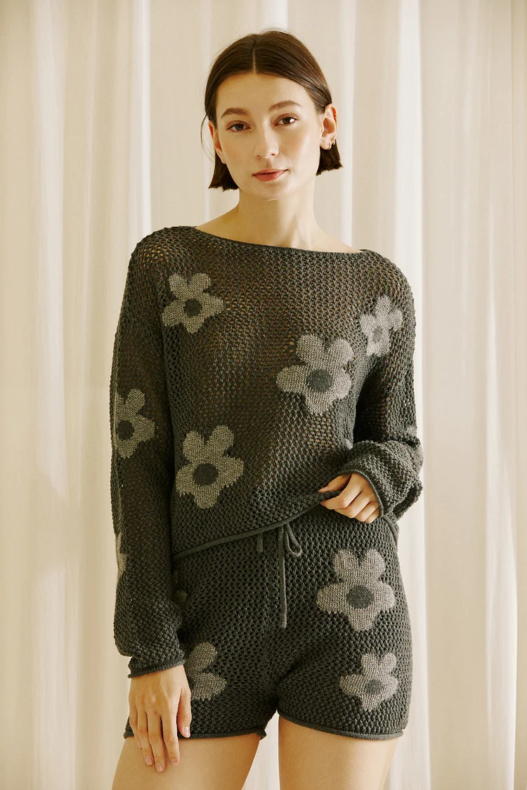 Odette Large Daisy Crochet Sweater