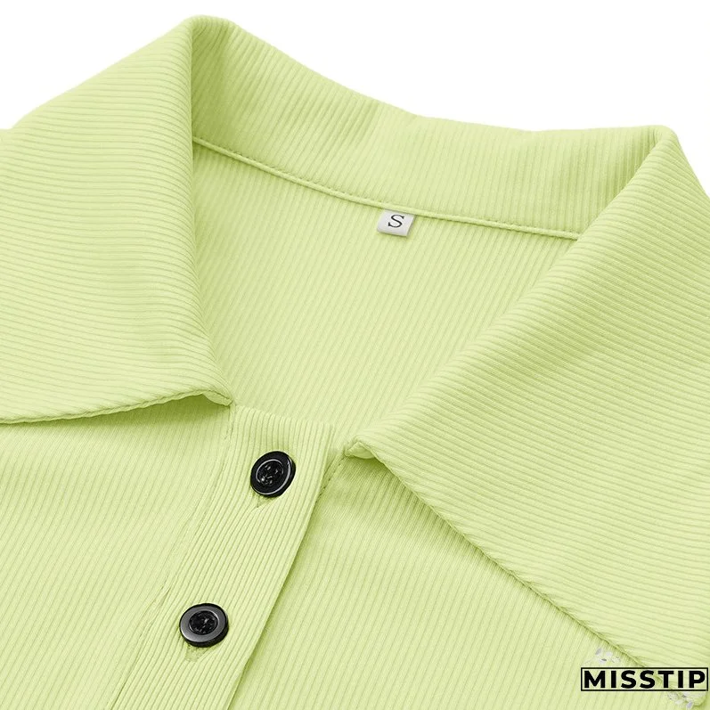 Sexy Button Long-Sleeved Midi Dresses For Women