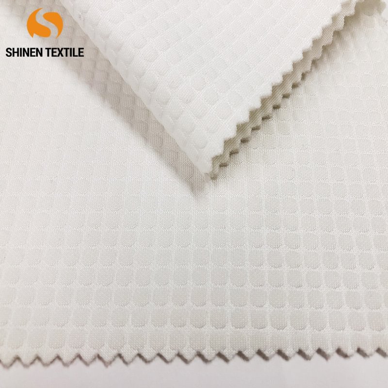 Manufacture wholesale pineapple dots scuba embossed fabric，96%polyester+4%spandex，350G