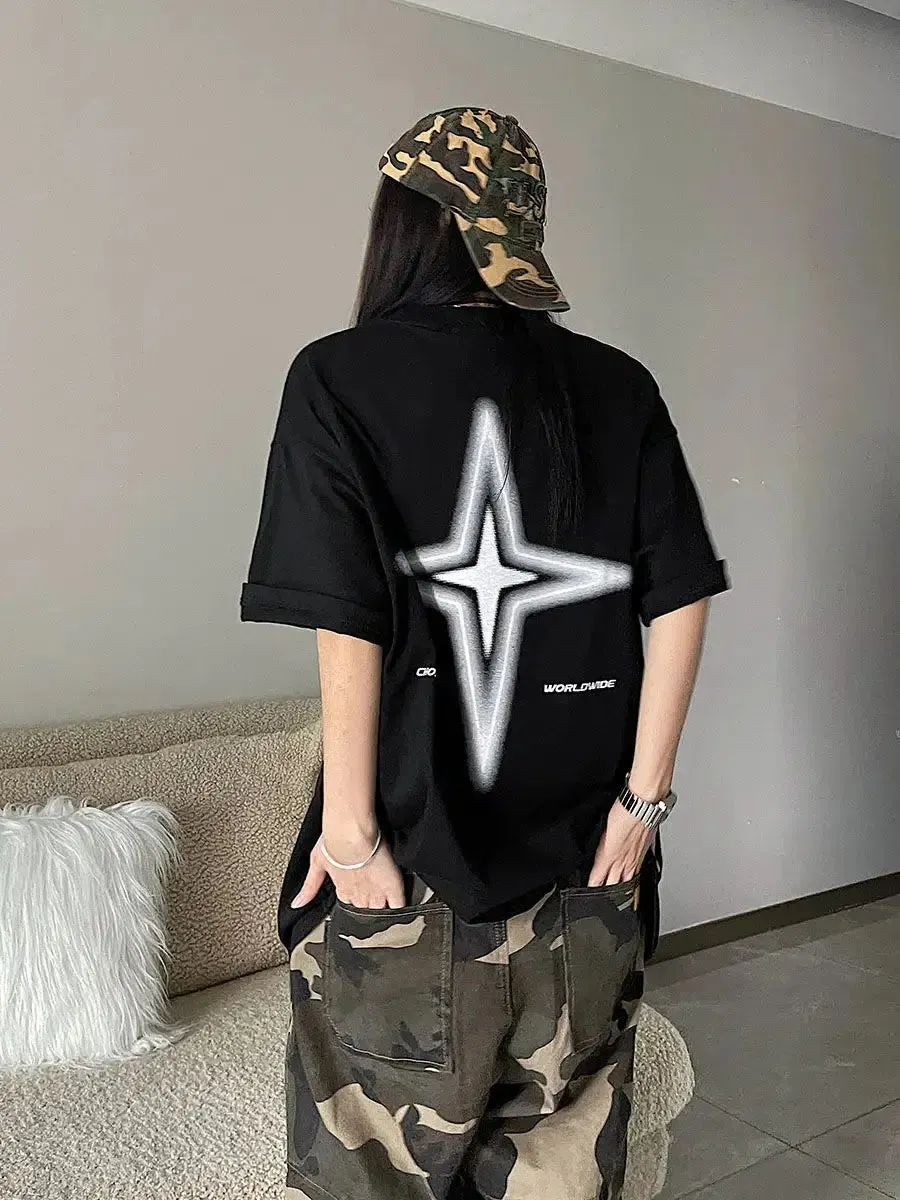 Brownm Shiny Star Worldwide Tee
