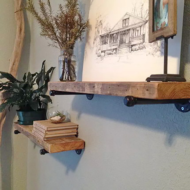 2 Piece Solid Wood Floating Shelf (Set of 2)