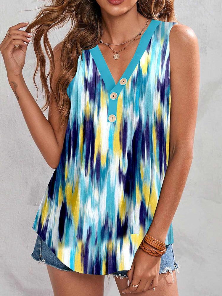 Women Long Sleeve V-neck Graphic Floral Printed Top