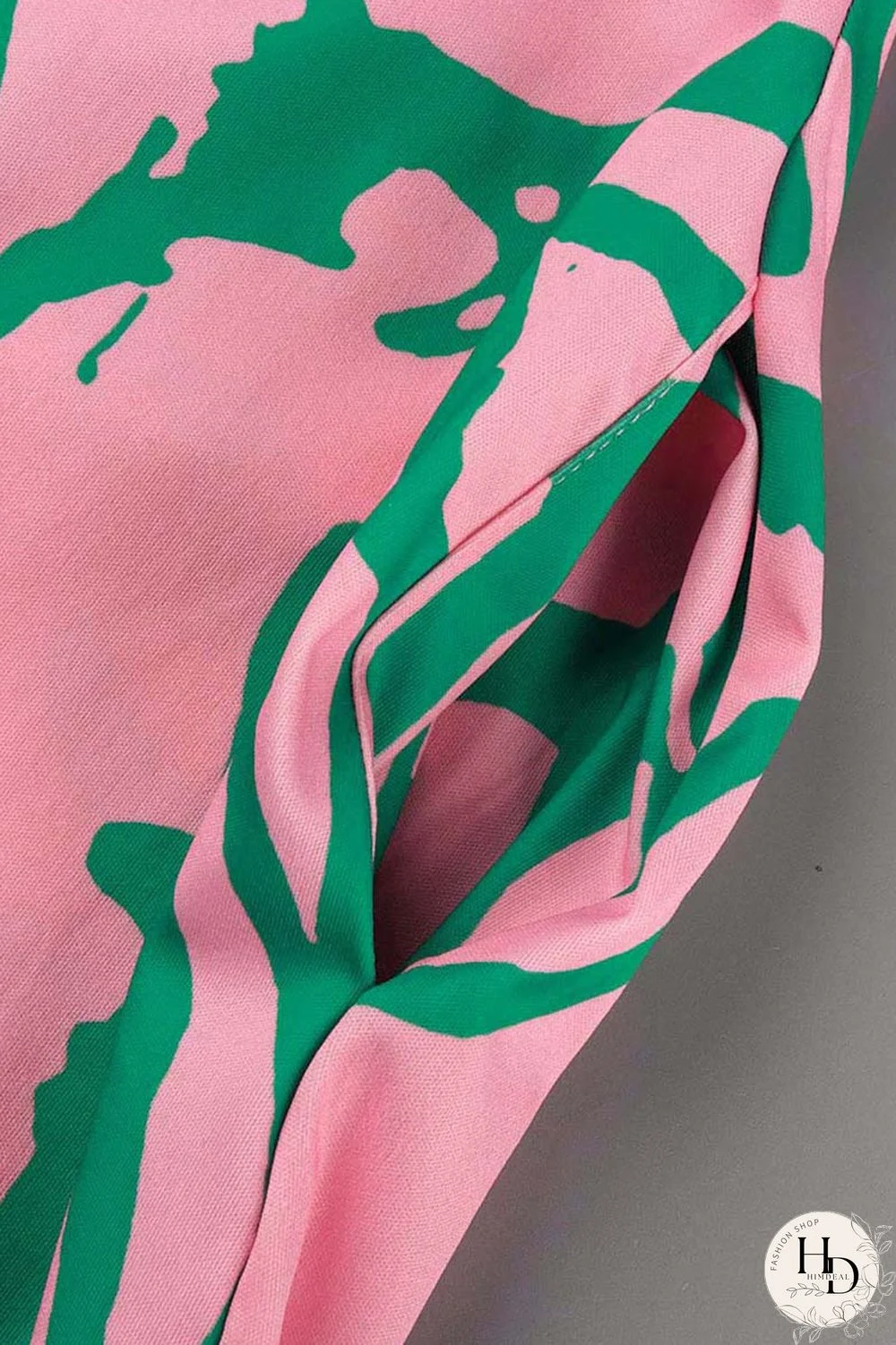 Orange Red Casual Print Patchwork O Neck Long Sleeve Dresses