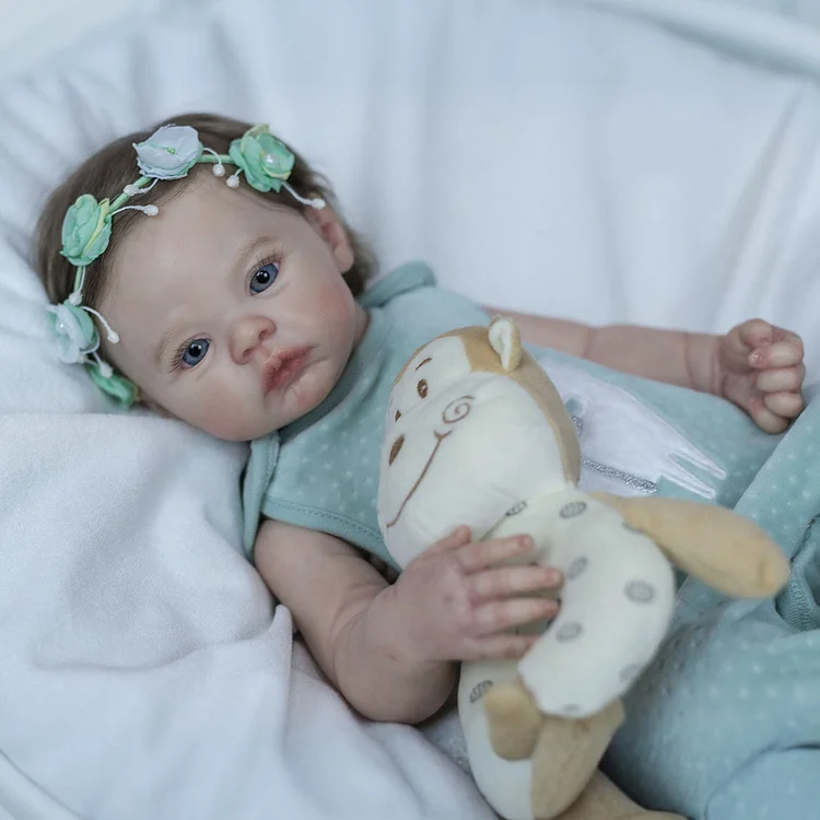 [Special Gift for Kids]17'' Naive and Innocent Reborn Baby Girl Doll Lucery with Heartbeat💖 & Sound🔊