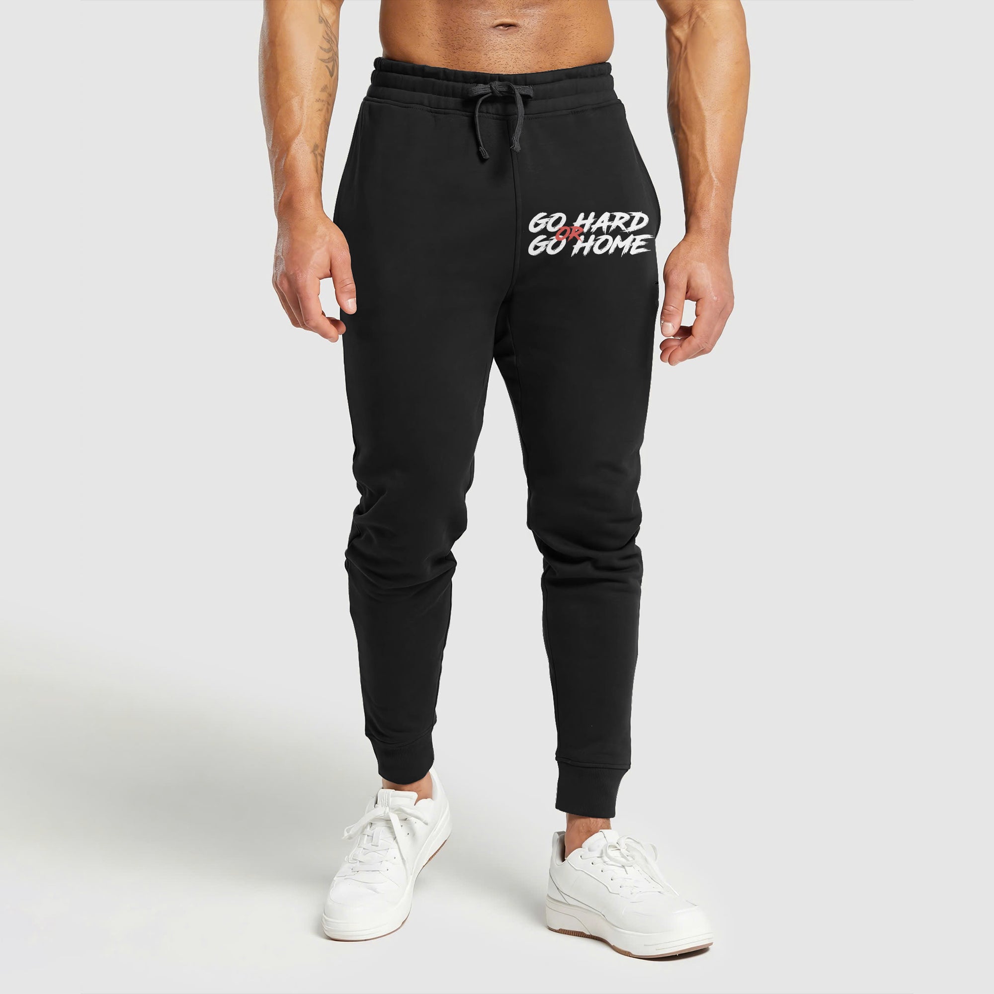 GO HARD OR GO HOME Graphic Print Performance Sweatpants