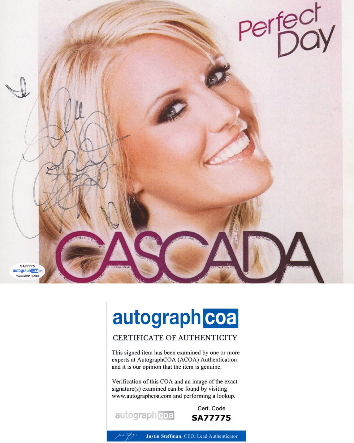 Singer CASCADA signed Autographed 8X10 Photo Poster painting a SEXY Everytime We Touch ACOA COA