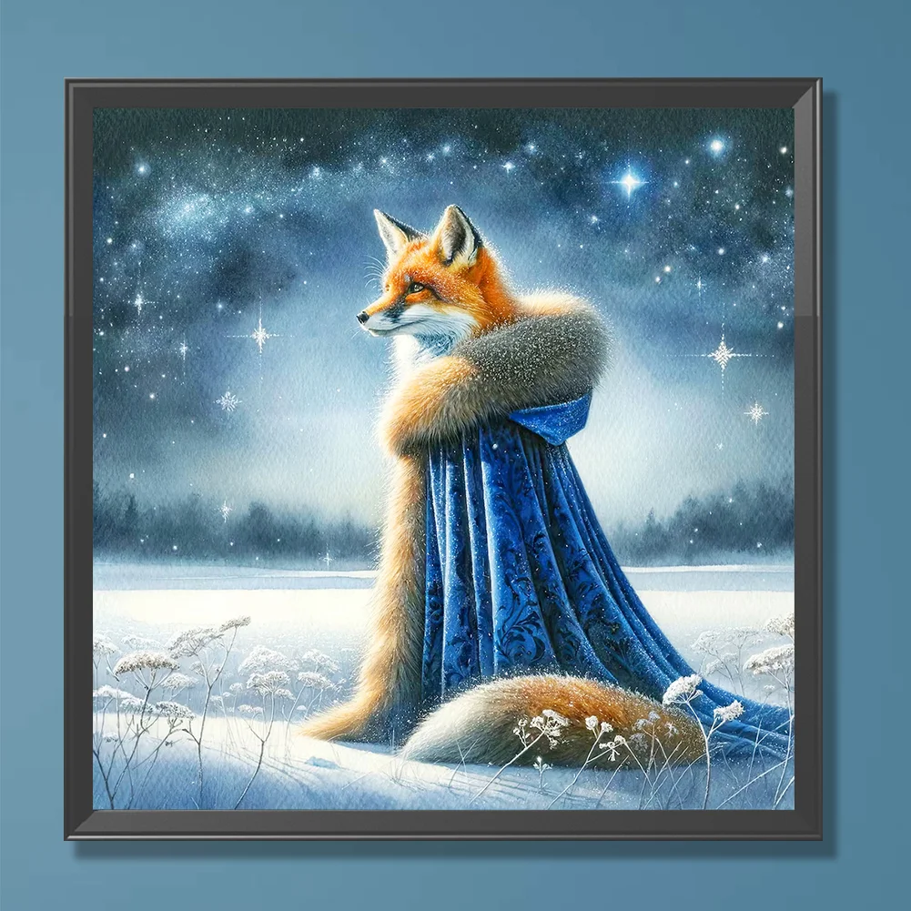 Full Round Diamond Painting 30*30cm - Aurora Fox