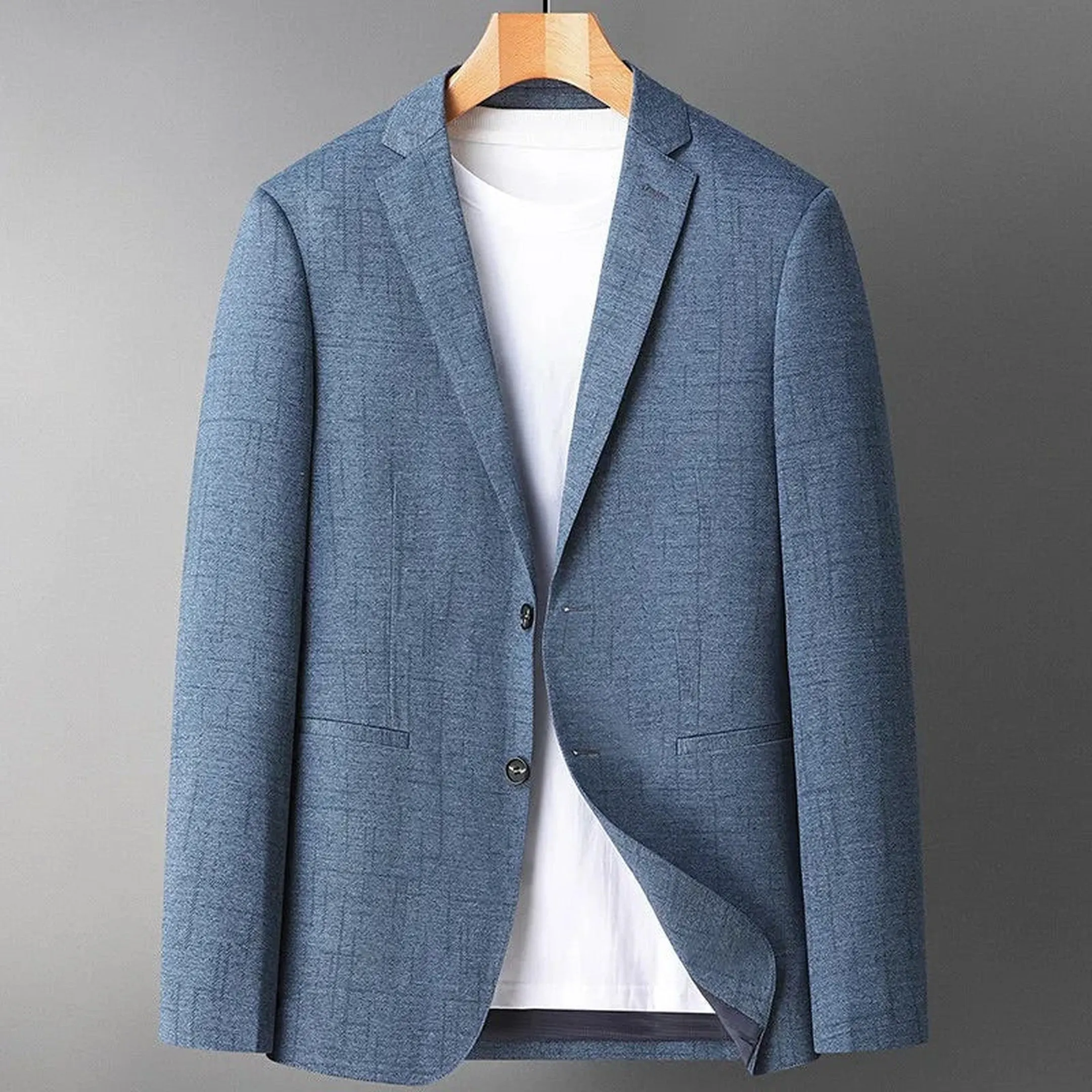 Men's Textured Tailored Blazer &ndash; Two-Button Smart Occasion Wear