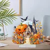 DIY Halloween Pumpkin Church Acrylic Diamond Painting Desktop Ornaments
