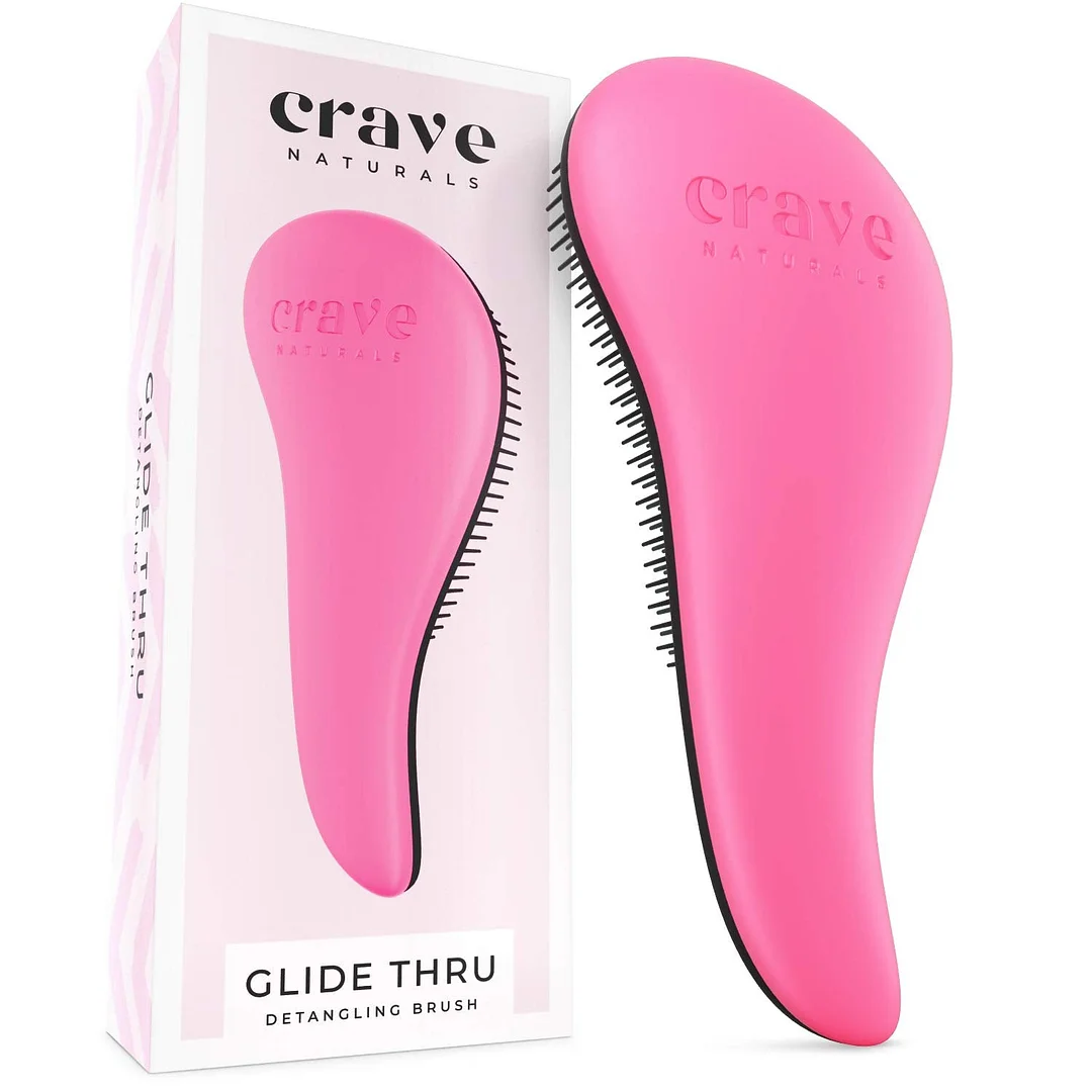 Glide Thru Detangling Brush for Adults & Kids Hair - Detangler Comb & Hair Brush