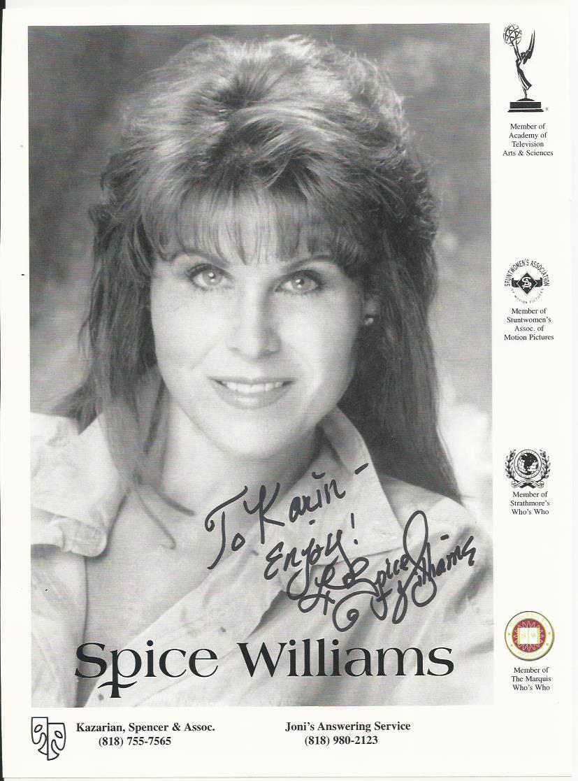 Spice Williams signed Photo Poster painting