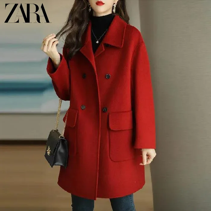 ZARA®🐑Płaszcz damski wełniany