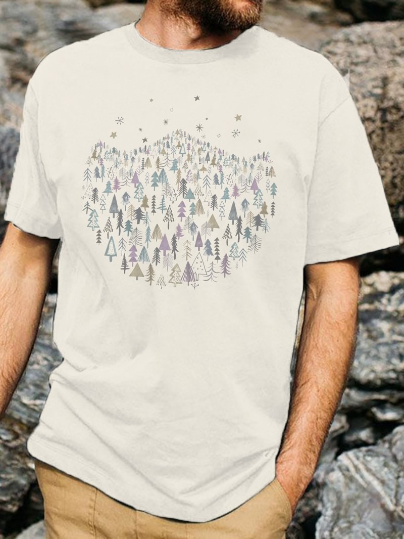 Stylish Forest Printed Men's T-Shirt in  mildstyles