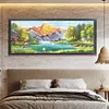 Mountain Flowing Water-11CT Stamped Cross Stitch Silk Thread 150*65cm/59.06*25.59in(Big Size)