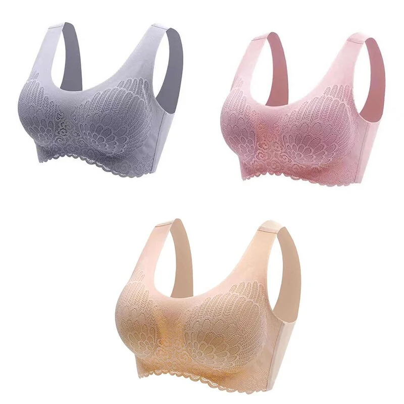 Billionm pcs/lot Women Latex Bra Seamless Bras For Women Underwear Push Up No Trace Bralette With Pad Vest Comfort Top Sport Bra