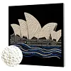 (30x30cm)DIY Landmark Pearl Painting Art With Inner Frame Handmade Pearl Material Art Kit Living Room Decor(Sydney Opera House)
