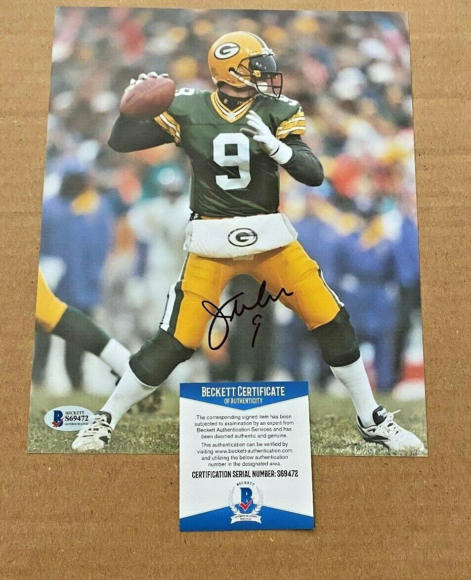 JIM MCMAHON SIGNED 8X10 GREEN BAY PACKERS Photo Poster painting BECKETT CERTIFIED #2