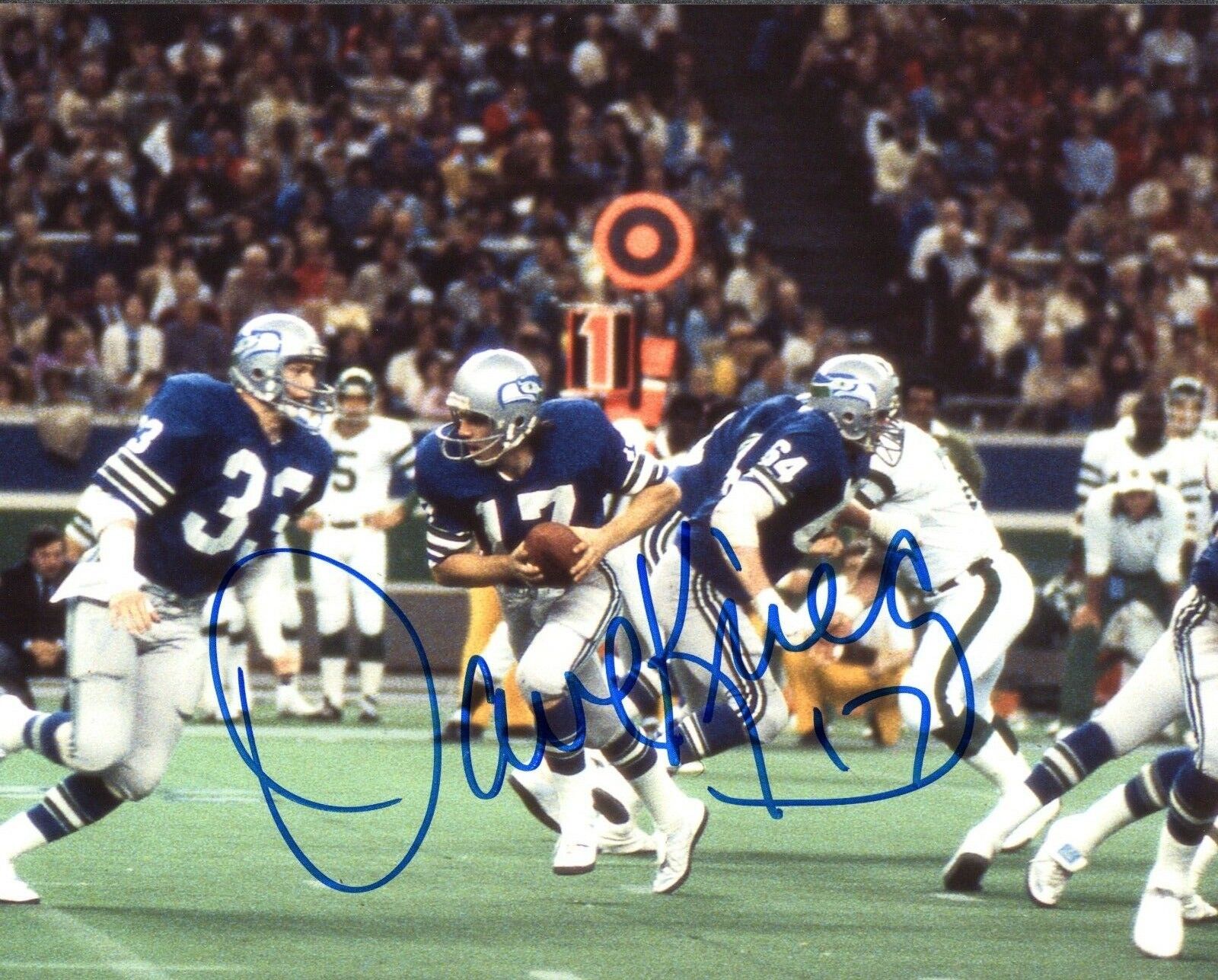 Dave Krieg Seahawks Signed Autographed 8x10 Photo Poster painting #5