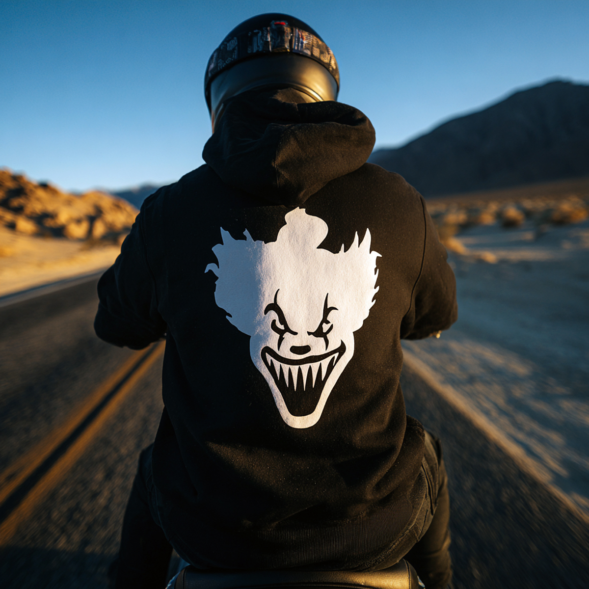 Clown Face Graphic Casual Hoodie