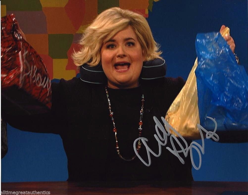 SATURDAY NIGHT LIVE ACTRESS AIDY BRYANT SIGNED 8X10 Photo Poster painting COA A ACTRESS SNL SKIT