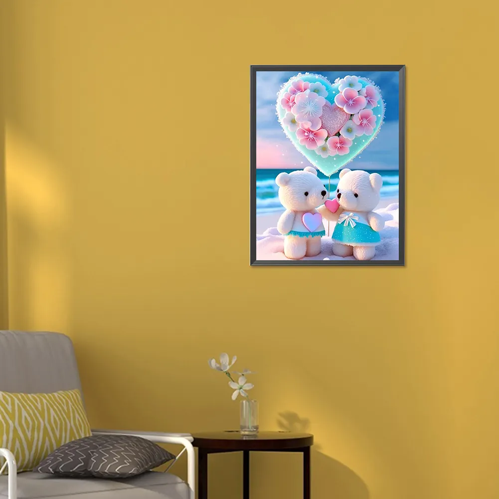 Diamond Painting - Full Round Drill - Beach Bear(30*40cm)