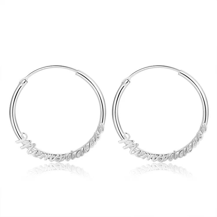 Name Hoop Earrings Classical Earrings Personalized Gifts