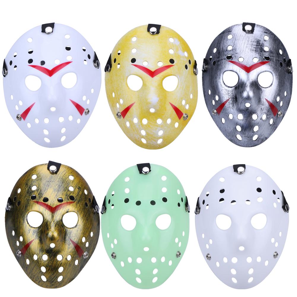 

Halloween Mascara Dance Gathering Jason Face Cover Horror Funny Face Cover, Red and white jason, 501 Original