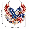 DIY Diamond Painting Acrylic Hanging Ornament, Pearl & Special Shaped Drill Art, Double-Sided Printed Patriotic Home Decor(Freedom Eagle)